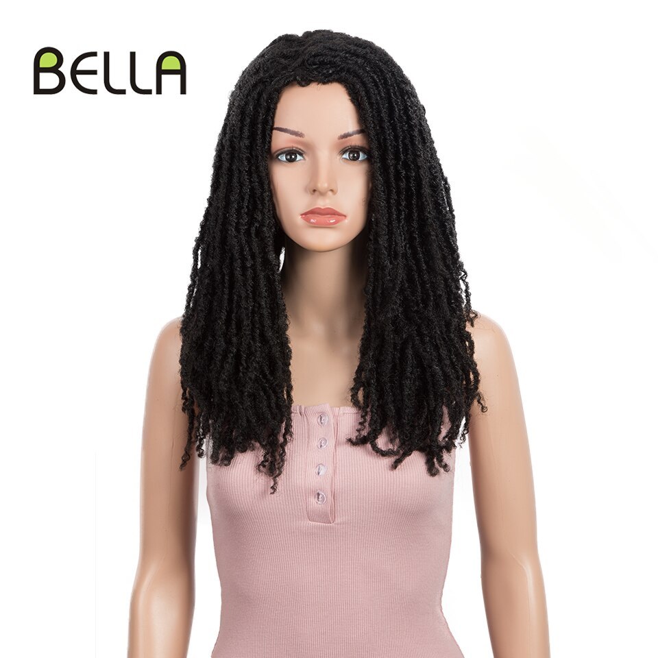 Bella Synthetic Wig For Black Women 22 Crochet Wig Braids Twist Jumbo Dread Faux Locs Long Afro Wig Dreadlock Hair Braiding Wig
