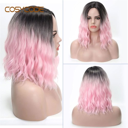 COSYCODE Purple Wig for Women Synthetic Cosplay Wig Slight Side Part 14 inch 30 cm Costume Wig Non-Lace