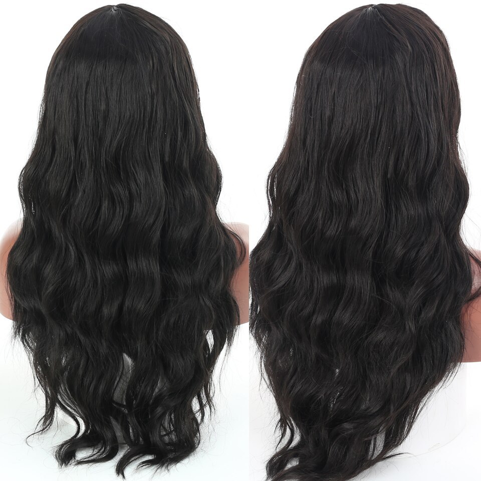 SHANGKE Long Mix Purple Womens Wigs With Bangs Heat Resistant Synthetic Kinky Curly Pink Green Wigs for Women African American