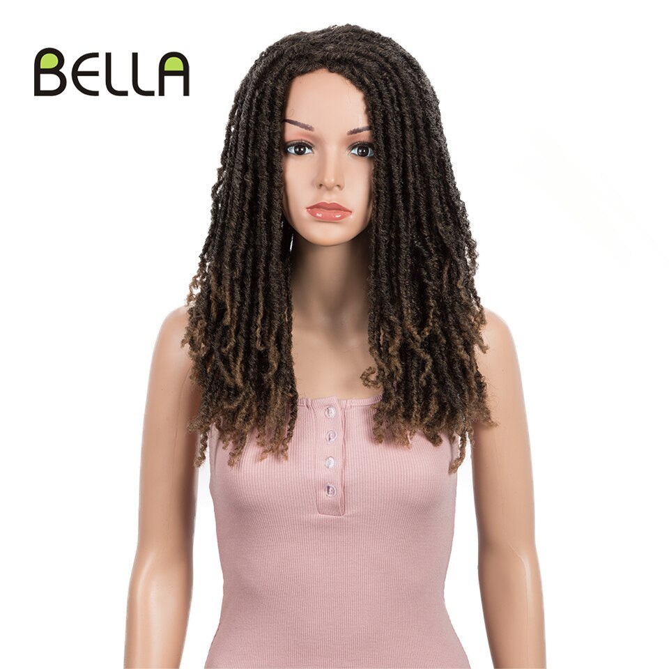 Bella Synthetic Wig For Black Women 22 Crochet Wig Braids Twist Jumbo Dread Faux Locs Long Afro Wig Dreadlock Hair Braiding Wig