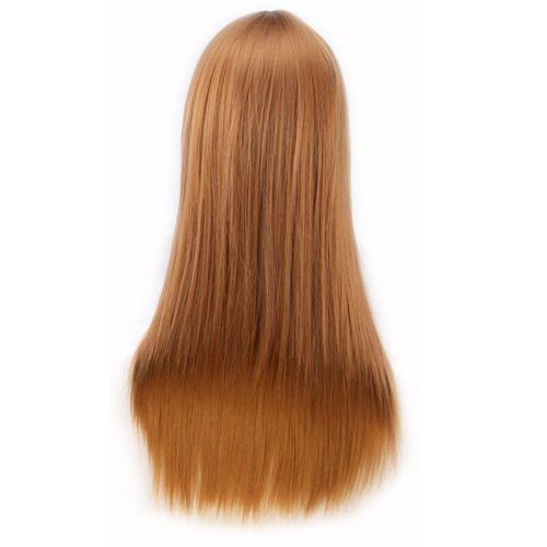 Similler 24 Synthetic Hair Women Long Natural Black Straight Wig High Temperature Fiber For Party Gift Brown 7 Colors Available