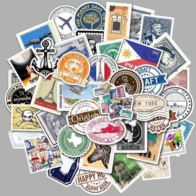 Retro Stamp Postmark ( 50 Pcs )
