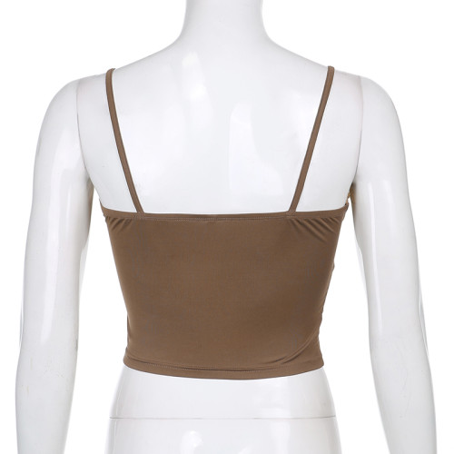 Darlingaga Strap V Neck Lace Trim Y2K Top Cami Sexy Slim Fashion Vintage Ruched Crop Top Women Sleeveless Short Summer Tops Hot
