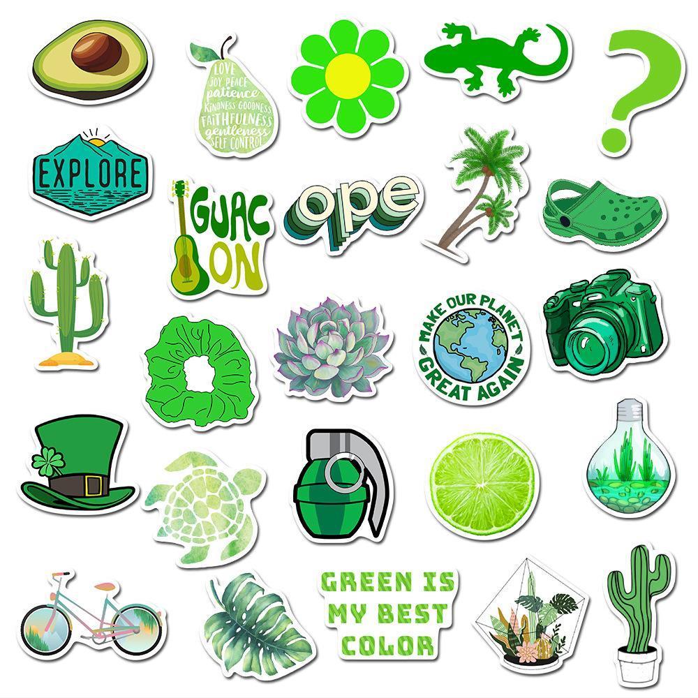 Cute Green Cartoon ( 50 Pcs )
