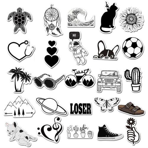 Black and white Cartoon ( 50 Pcs )