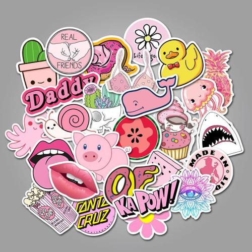 Pink Cartoon ( 50 Pcs )