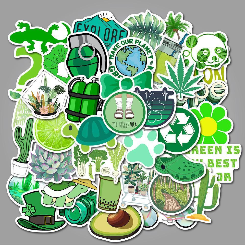 Cute Green Cartoon ( 50 Pcs )