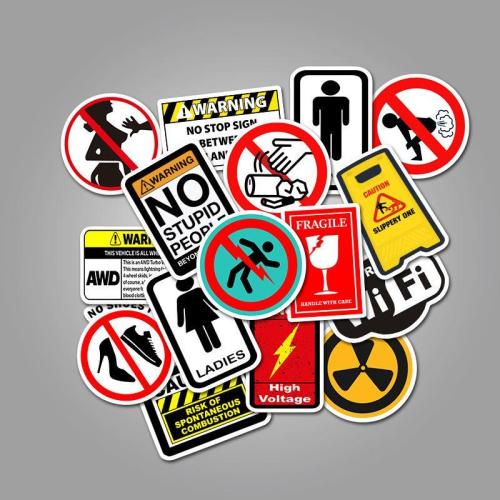 Warning Sign ( 50 Pcs )