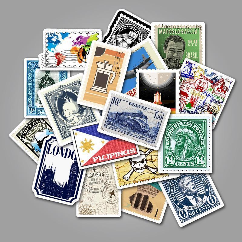 Retro Stamp Postmark ( 50 Pcs )