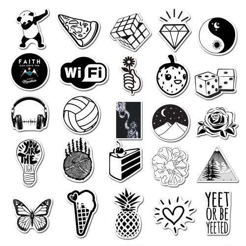 Black and white Cartoon ( 50 Pcs )