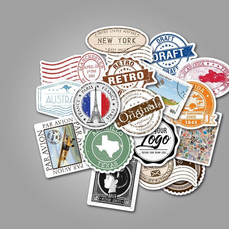 Retro Stamp Postmark ( 50 Pcs )