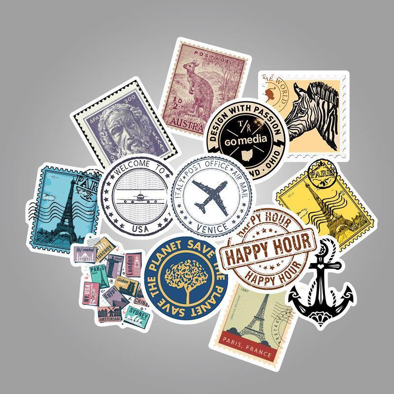 Retro Stamp Postmark ( 50 Pcs )