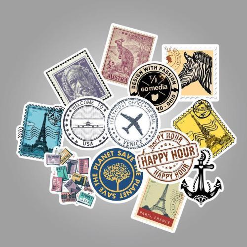Retro Stamp Postmark ( 50 Pcs )