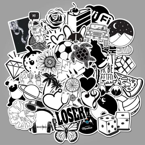 Black and white Cartoon ( 50 Pcs )