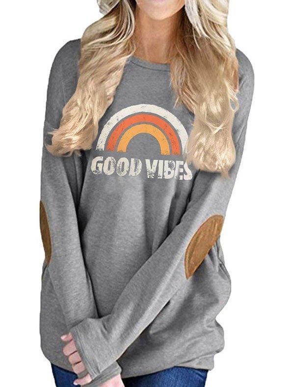 Cotton-Blend Casual Floral-Print Sweatshirt 001