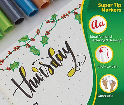 Crayola SuperTips Washable Felt Tip Colouring Pens, Pack of 24