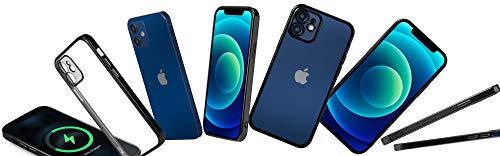 Goging Shockproof Designed for iPhone 12 6.1 in Case (Not Fit for iPhone 12 Pro 6.1in), Perfectly wrap The Phone Lens,Transparent Back Shell, with Soft Original Machine Color Protection Frame (Black)