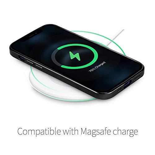 Goging Shockproof Designed for iPhone 12 6.1 in Case (Not Fit for iPhone 12 Pro 6.1in), Perfectly wrap The Phone Lens,Transparent Back Shell, with Soft Original Machine Color Protection Frame (Black)