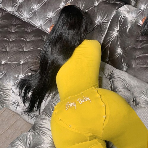 YD21428P 2021 Comfortable women pajamas long sleeve cute holiday adult onesie with butt flap