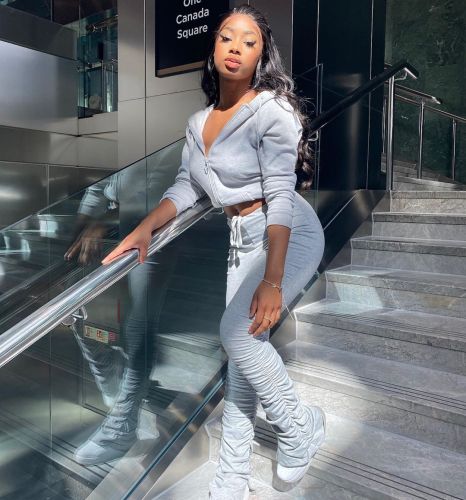 HR8137 2020 winter Tracksuit Outfits Women Two Pieces Crop Top Two Piece Pants Set joggers women 2 piece stacked legging set