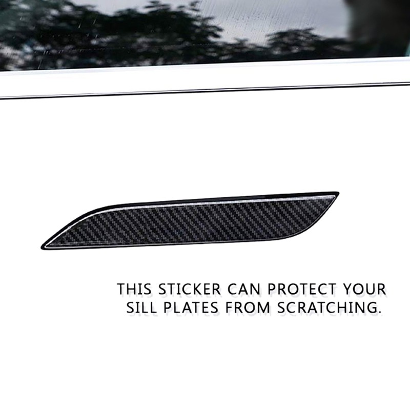 Carbon Fiber Car Exterior Door Handle Cover Scratch Protector for Tesla Model S