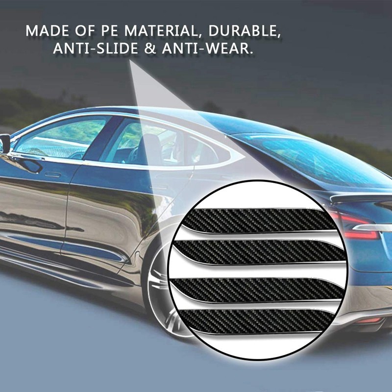 Carbon Fiber Car Exterior Door Handle Cover Scratch Protector for Tesla Model S