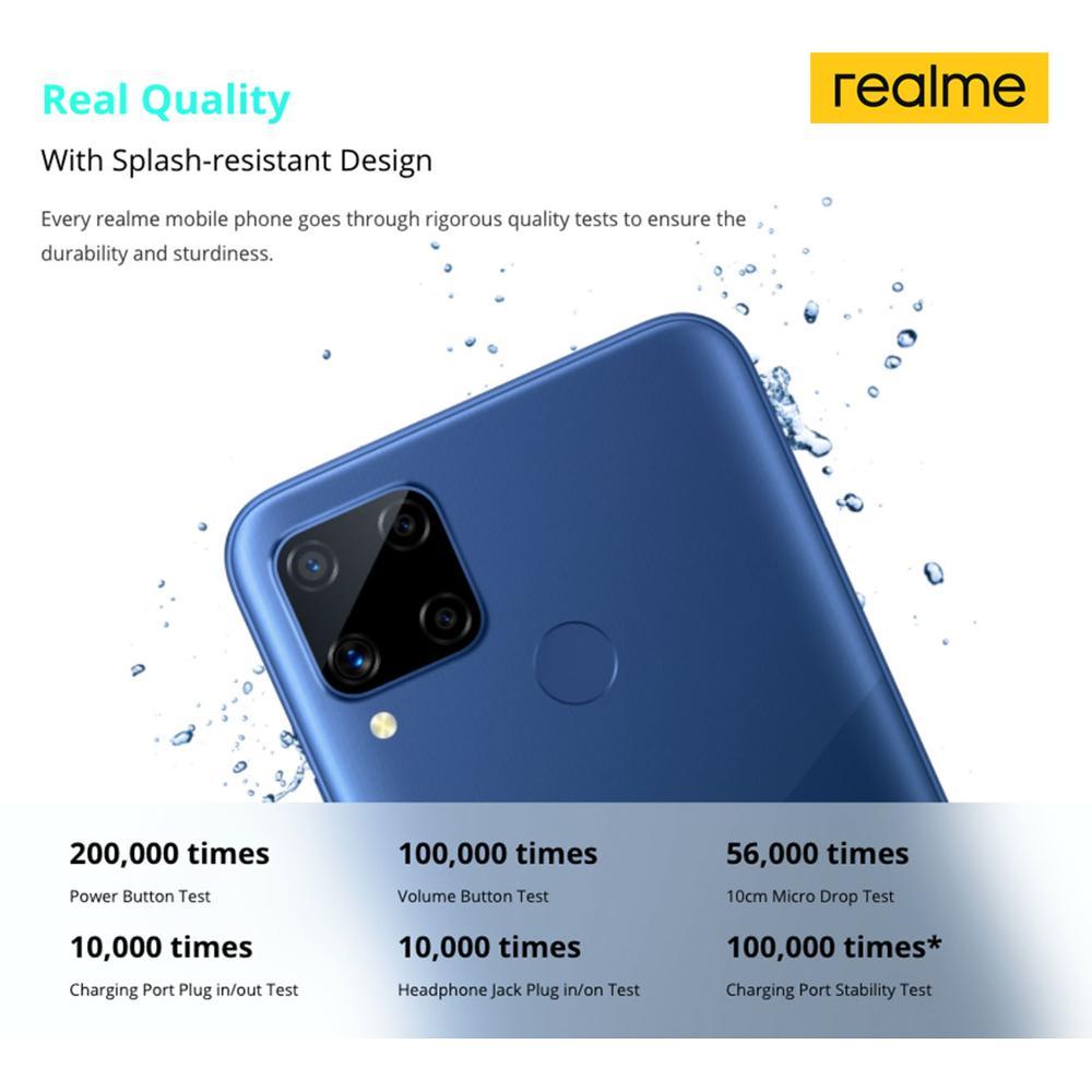 realme C15 Global Version Smartphone 4GB RAM 64GB ROM 6000mAh Big Battery Quick Charge Mobile phone 6.5inch Android Telephone