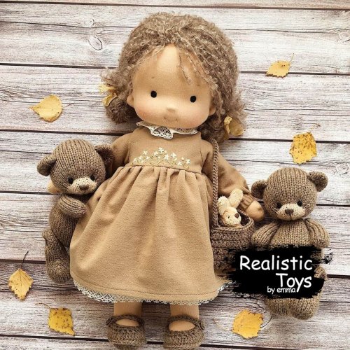 Waldorf Cuddle Doll Selena , Christmas Gift Ideas , Soft Bodied Baby Doll
