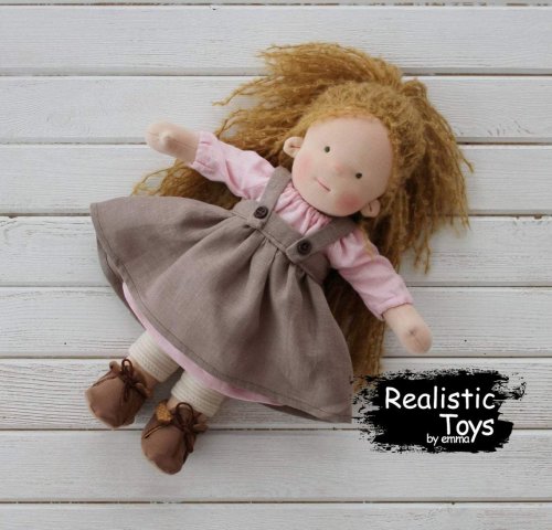Handmade Waldorf Doll Arlene With Clothes , Gifts For Girls , Soft Steiner Doll , Waldorf Dolls For Sale