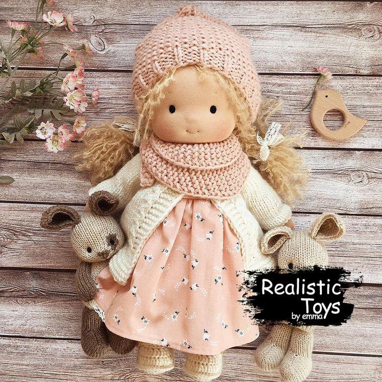 Waldorf Doll Crystal , Gifts For Little Girls, Soft Doll, Cuddle doll, Cloth Doll