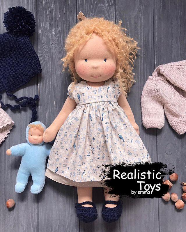 Emma Realistic Toys - Waldorf Doll Nathalie