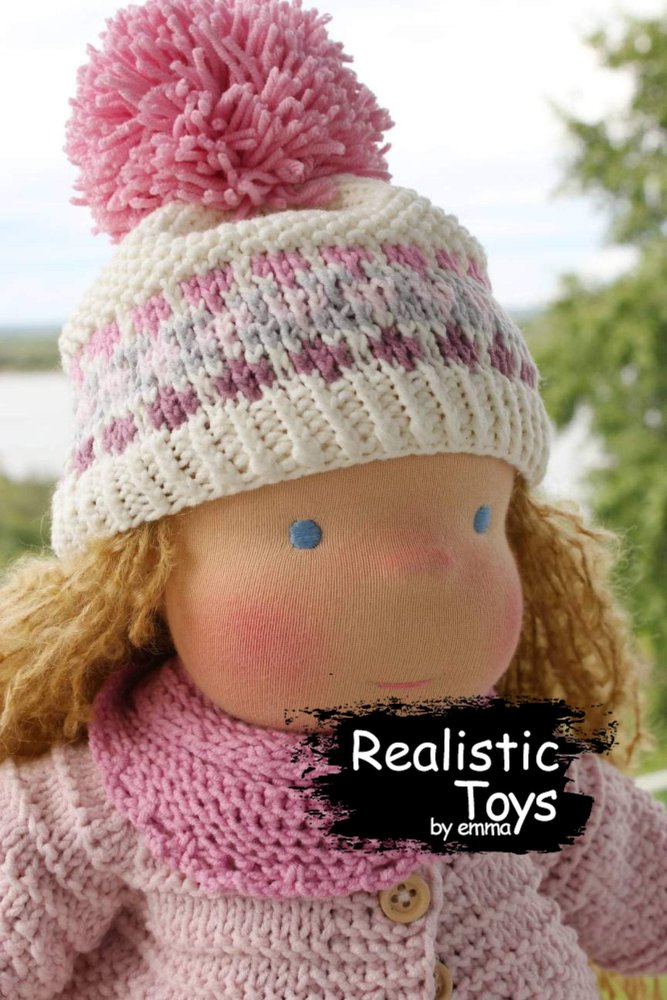 Handmade Soft Waldorf Doll Alice , 2020 Kid Christmas Gifts ， Natural Fiber Baby