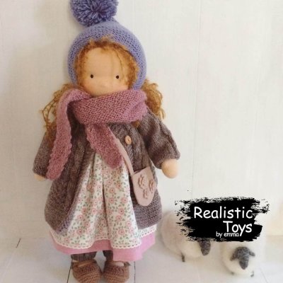 Waldorf Doll Mariah, Handmade Waldorf Doll With Big Set Of Clothes