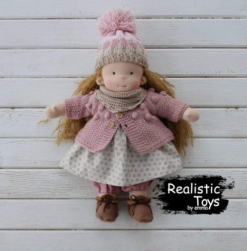 Handmade Waldorf Doll Arlene With Clothes , Gifts For Girls , Soft Steiner Doll , Waldorf Dolls For Sale
