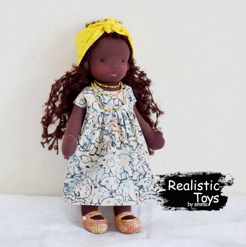 Waldorf Doll Hailey, Black Dolls For Kids