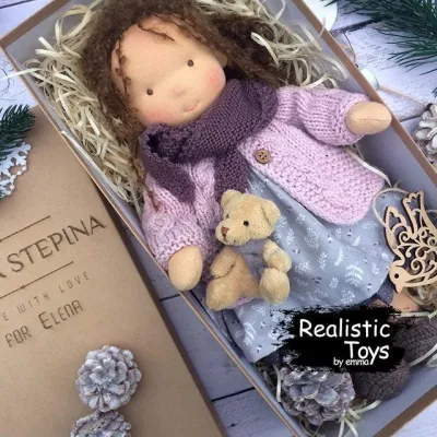 Waldorf Doll Gabrielle , Kids Christmas Gifts , Hand made Rag Doll