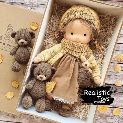 Waldorf Cuddle Doll Selena , Christmas Gift Ideas , Soft Bodied Baby Doll