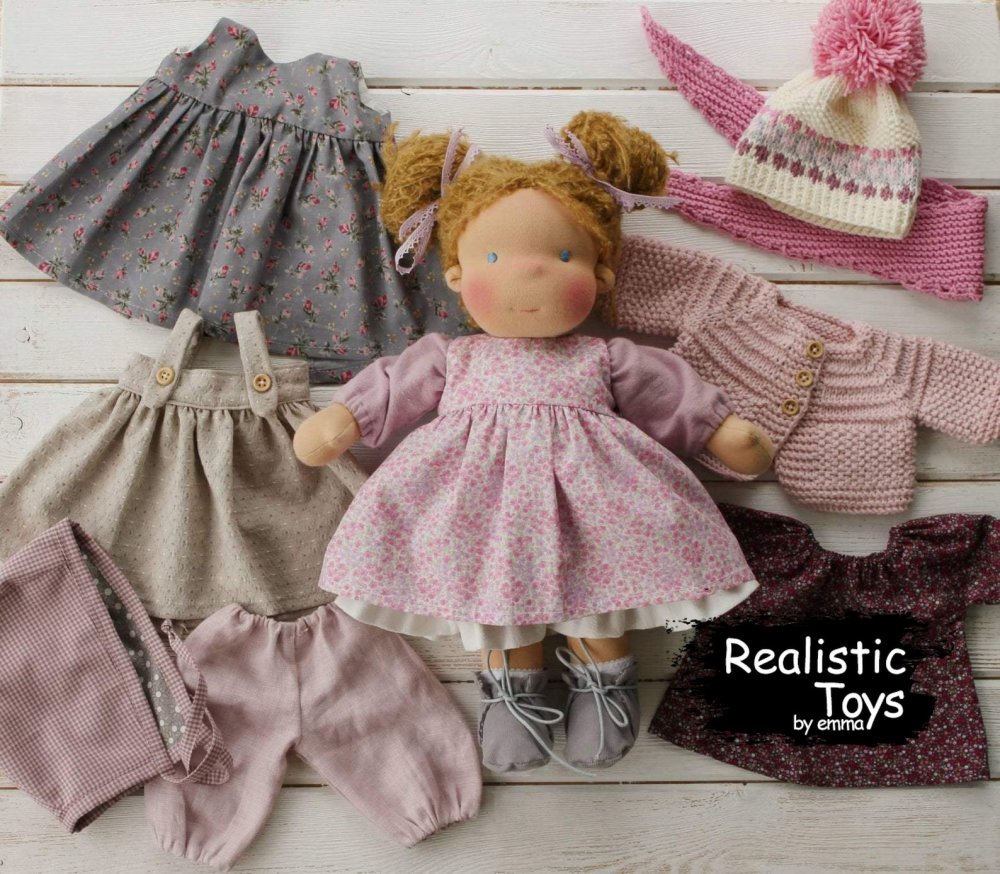 Handmade Soft Waldorf Doll Alice , 2020 Kid Christmas Gifts ， Natural Fiber Baby