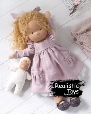 Waldorf Doll Jocelyn , Soft Dolls With Clothes , Organic Baby Dolls