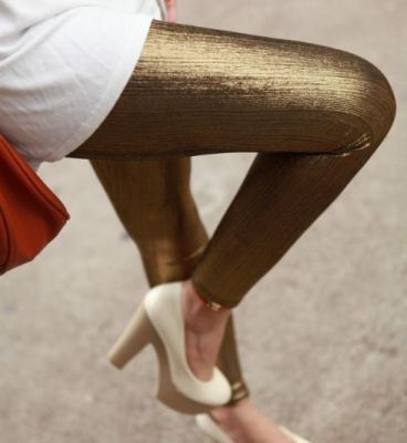 Free Shipping Hot Selling Women fashion Gold Silver legging