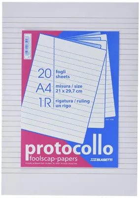 BLASETTI FOGLI PROTOCOLLO 20FG 1R conf. 40pz
