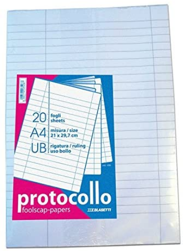 BLASETTI FOGLI PROTOCOLLO 20FG UB conf. 40pz
