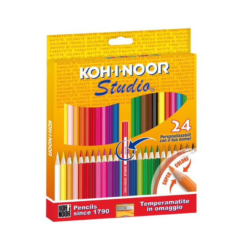 KOH-I-NOOR STUDIO MATITE COLORATE 24 COLORI conf. da 6pz