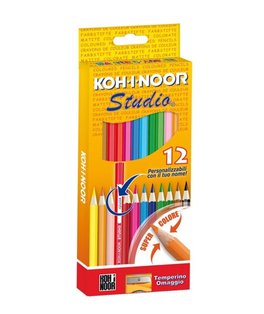 KOH-I-NOOR STUDIO MATITE COLORATE 12 COLORI conf. da 12pz