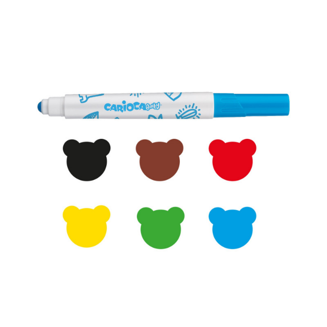 CARIOCA BABY  VALOROUS MARKERS  6 PENNARELLI PER BAMBINI conf. da 24pz