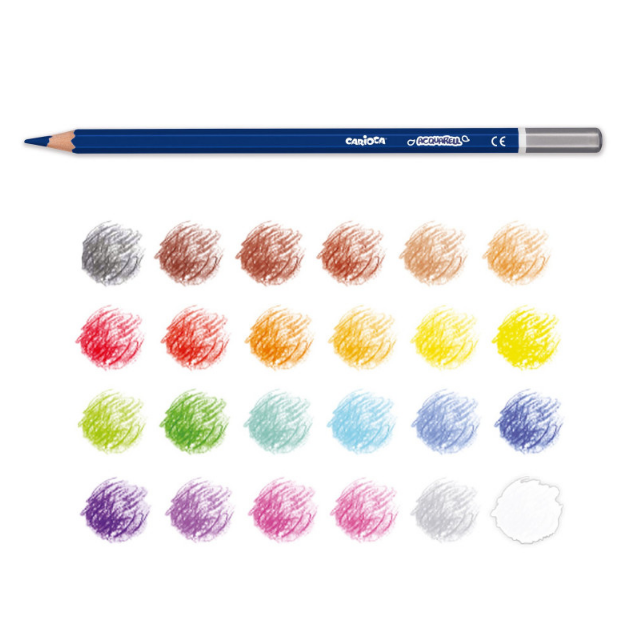 CARIOCA ACQUARELL 24 MATITE ACQUERELLABILI conf. da 6pz