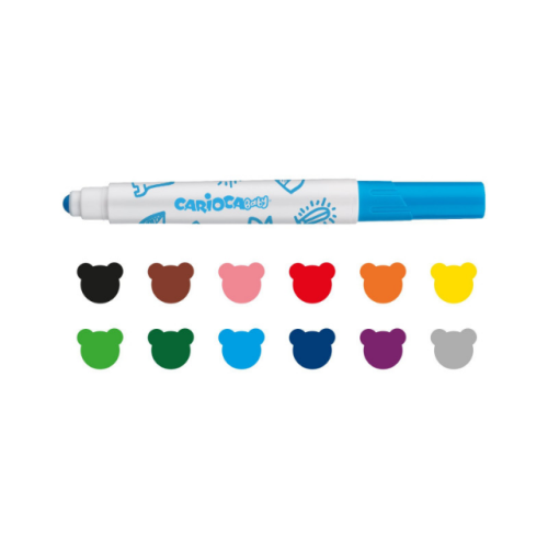 CARIOCA BABY  VALOROUS MARKERS  12 PENNARELLI PER BAMBINI conf. da 12pz