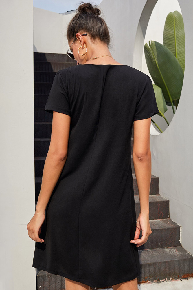 Copy Summer Tribal Print V-Neck Shift Casual Dress