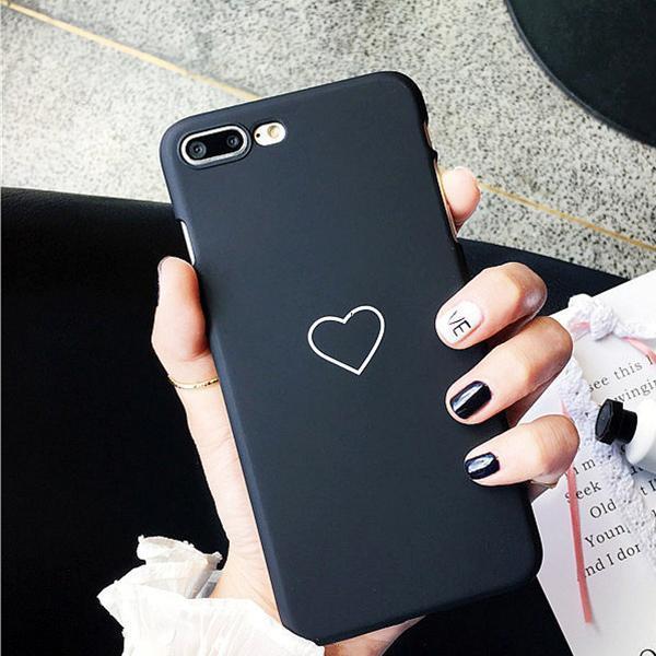 Szívmintás telefontok iPhone 7/7 Plus/6/6 Plus/8/8 Plus/X telefonhoz