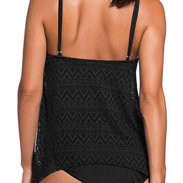 Csipke Tankini kétrészes fürdőruha Spagetti Fürdőruha Beach Wear